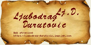 Ljubodrag Durutović vizit kartica